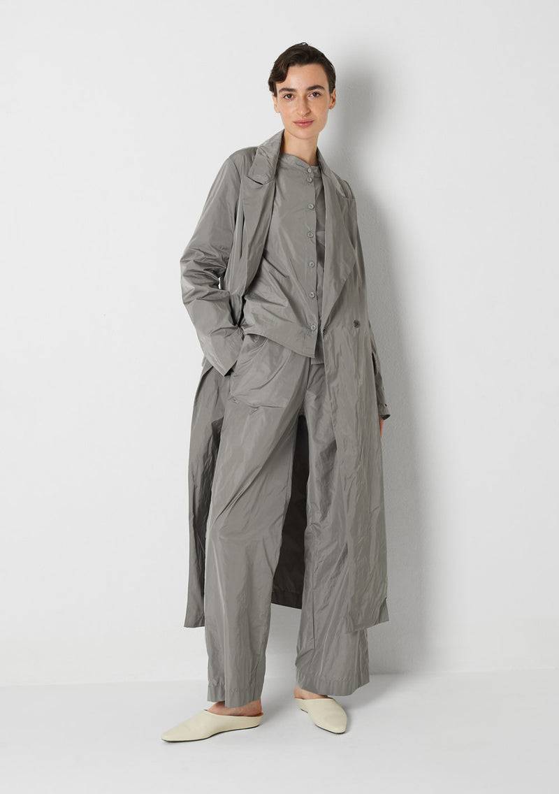 Katharina Hovman Long Coat heavy Taffeta, cement Blitzangebot
