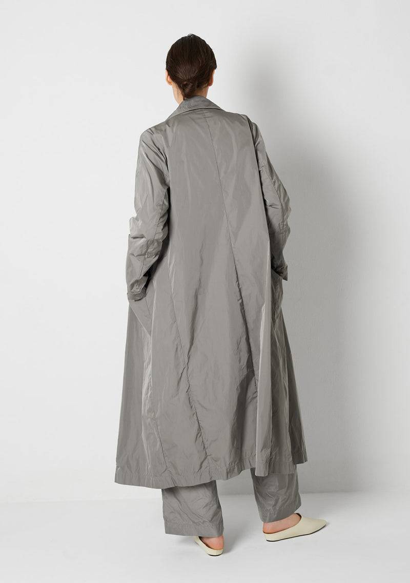 Katharina Hovman Long Coat heavy Taffeta, cement Blitzangebot