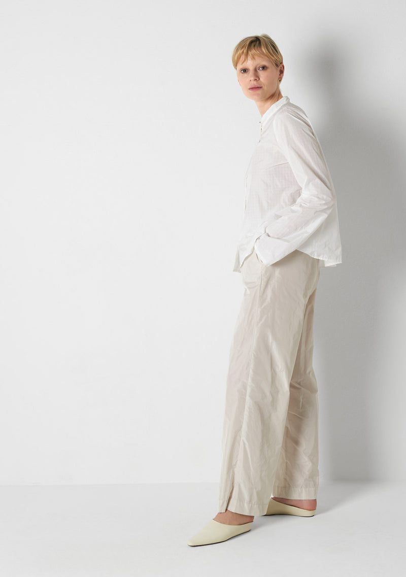 Katharina Hovman Japanbluse RIBSTOP, white Räumungsverkauf