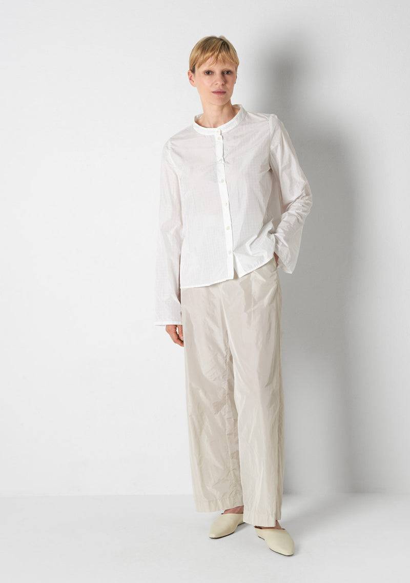 Katharina Hovman Japanbluse RIBSTOP, white Räumungsverkauf
