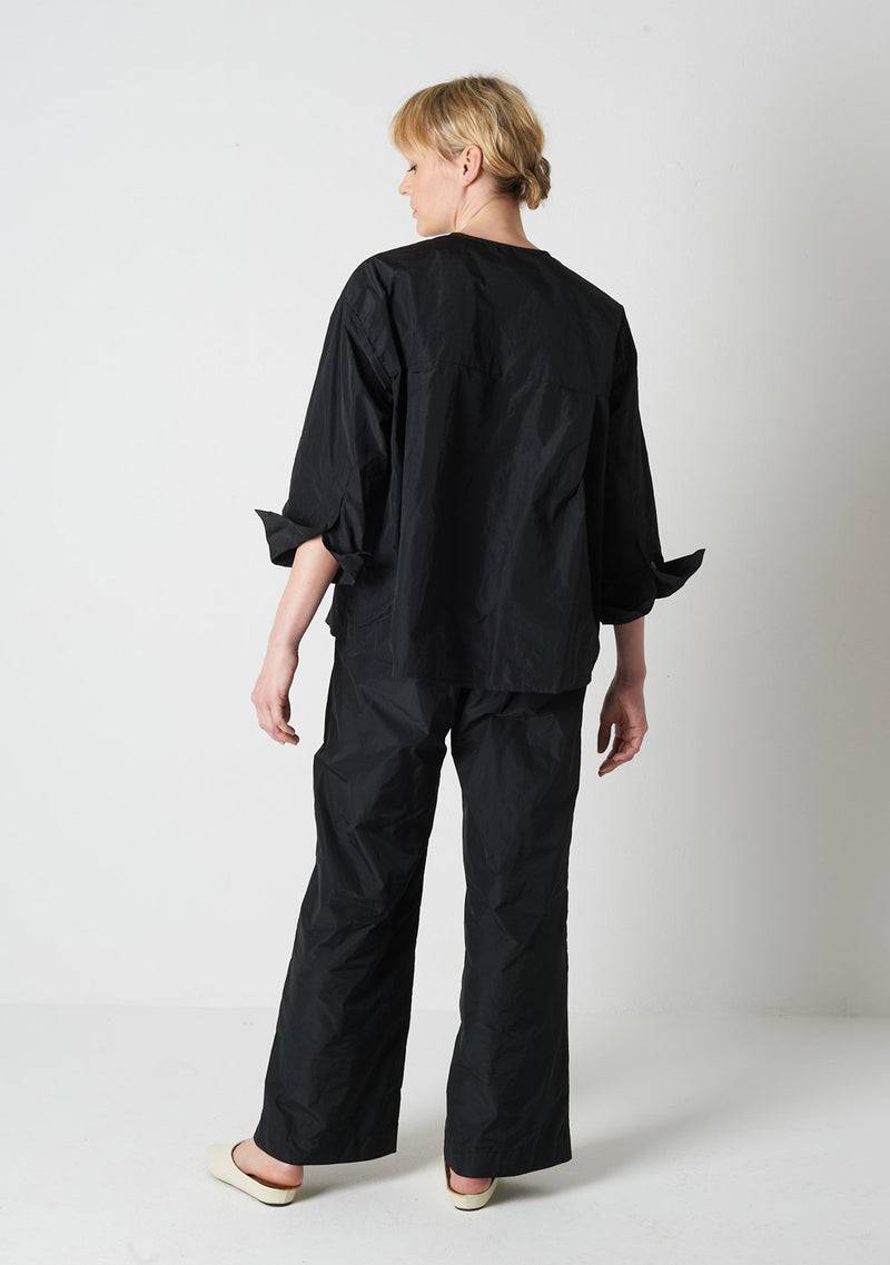 Katharina Hovman Big Blouse Short RIBSTOP, black Sonderangebote