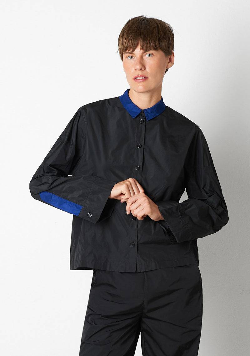 Katharina Hovman Kimonobluse black/royal Neuheiten