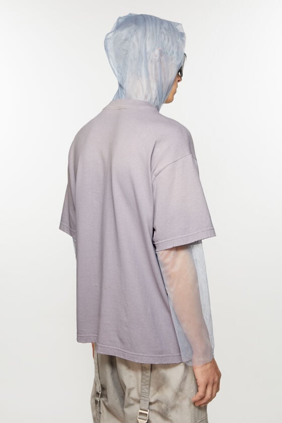 Acne Studios T-Shirt aus mehrlagigem Netzstoff Online Outlet