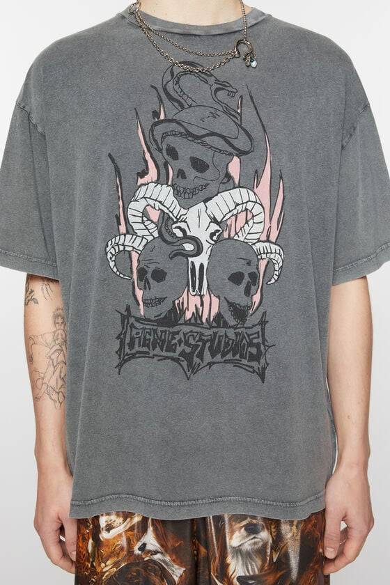 Acne Studios Bedrucktes T-Shirt – entspannte Passform Letzter Tag