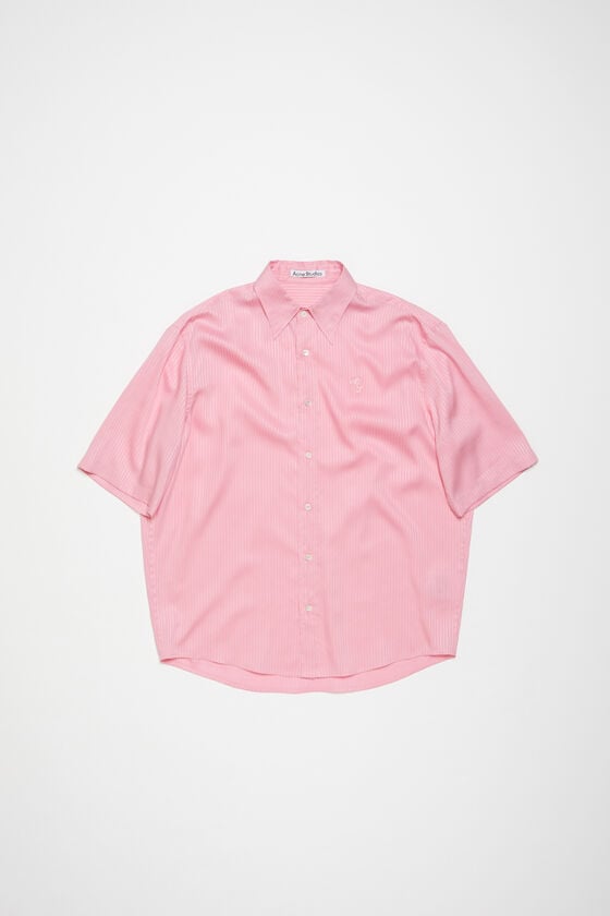 Acne Studios Gestreiftes Hemd mit Knopfleiste Black Friday Preise