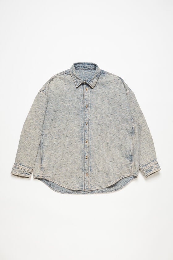 Acne Studios Monogramm-Jeanshemd – entspannte Passform Hotsell