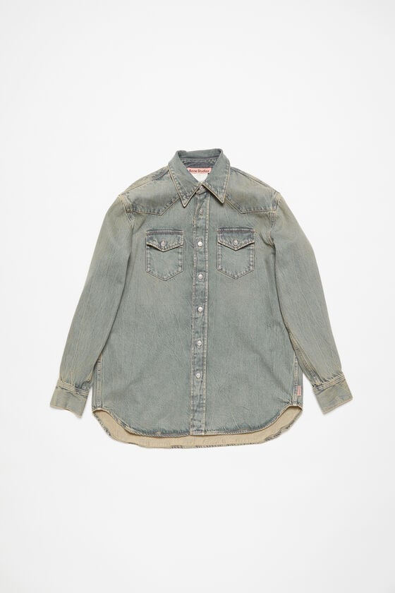 Acne Studios Jeanshemd in lockerer Passform Schlussverkauf