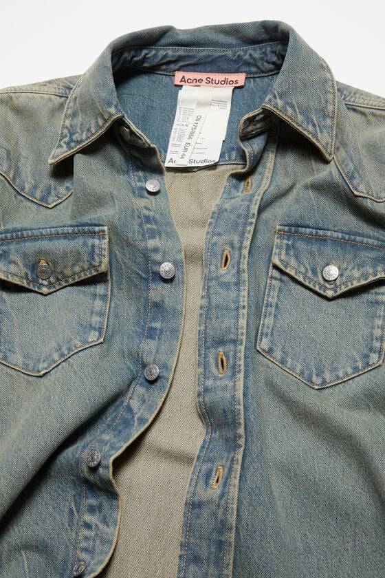 Acne Studios Jeanshemd in lockerer Passform Schlussverkauf