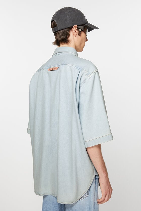 Acne Studios Denimhemd mit Knopfleiste – Lockere Passform Kostenloser Versand