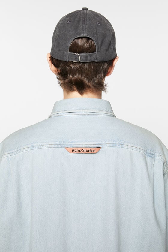 Acne Studios Denimhemd mit Knopfleiste – Lockere Passform Kostenloser Versand