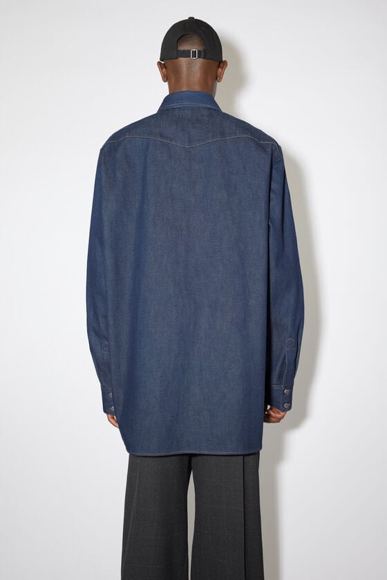 Acne Studios Jeanshemd mit Knopfleiste Fabrik Onlineshop