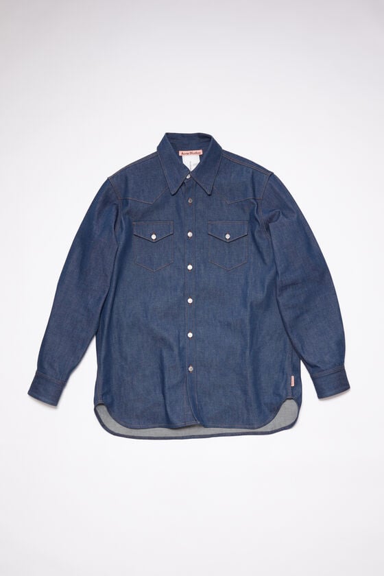 Acne Studios Jeanshemd mit Knopfleiste Fabrik Onlineshop