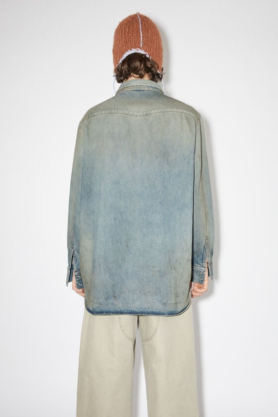 Acne Studios Jeanshemd mit Knopfleiste Fabrikpreis
