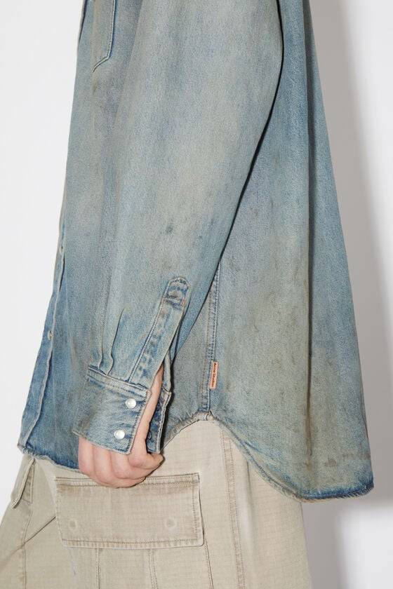Acne Studios Jeanshemd mit Knopfleiste Fabrikpreis
