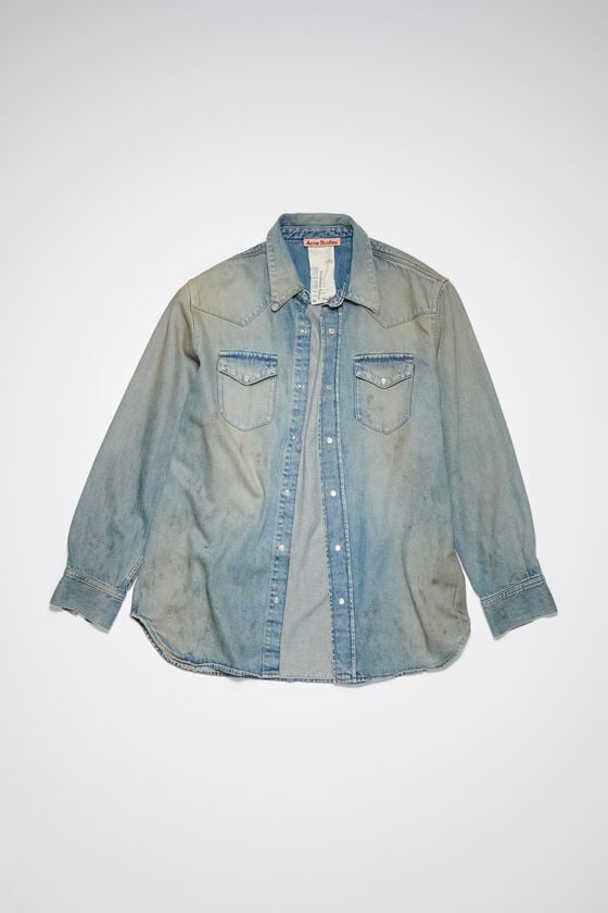 Acne Studios Jeanshemd mit Knopfleiste Fabrikpreis