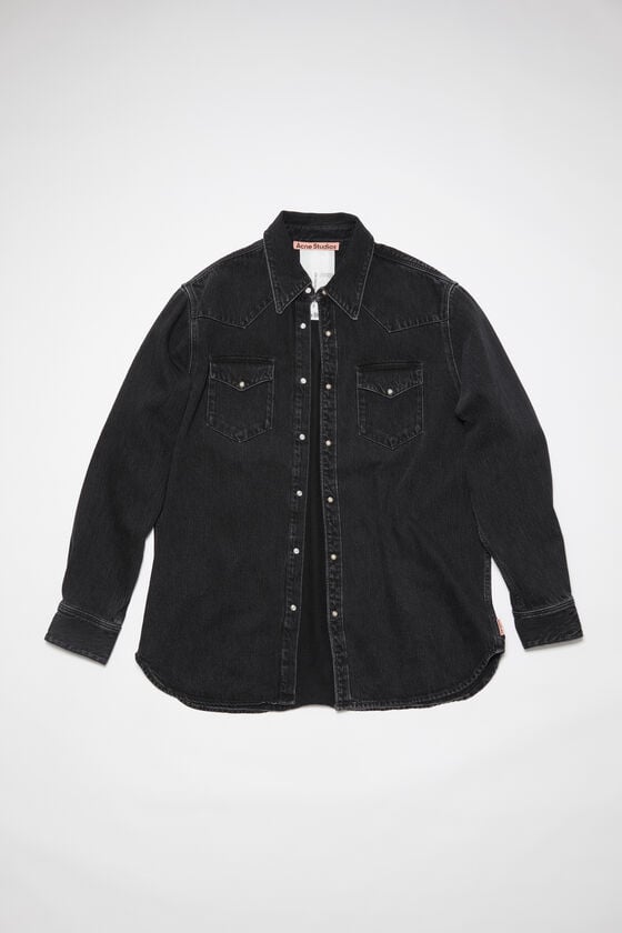 Acne Studios Jeanshemd mit Knopfleiste Rabatt