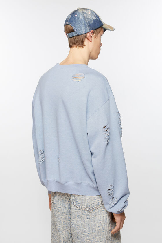 Acne Studios Pullover mit Logoprint im Used-Look Saisonschlussverkauf