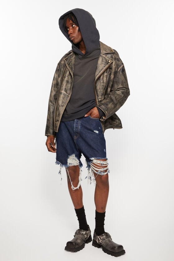Acne Studios Distressed Denim Shorts - Super Baggy Fit Rabatt