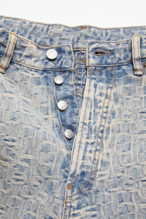 Acne Studios Denim-Shorts mit Monogramm – lockere Passform Black Friday