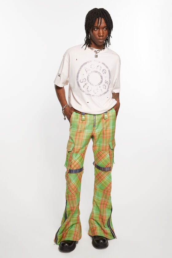 Acne Studios Cargo-Hose mit Karomuster Große Rabatte