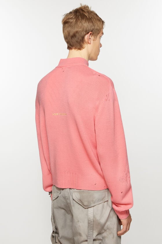 Acne Studios Strickjacke mit Reißverschluss im Used-Look Black Friday Preise