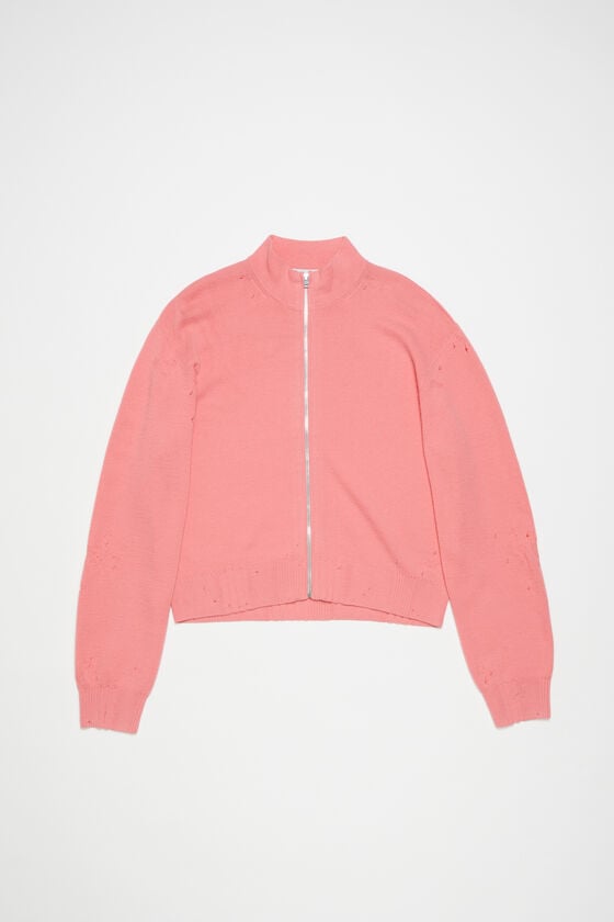 Acne Studios Strickjacke mit Reißverschluss im Used-Look Black Friday Preise