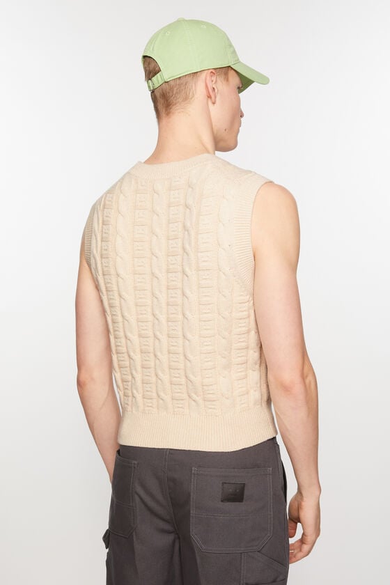 Acne Studios Ärmelloser Pullover aus Zopfwolle Unisex 50% Rabatt für begrenzte Zeit