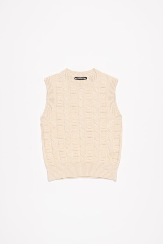 Acne Studios Ärmelloser Pullover aus Zopfwolle Unisex 50% Rabatt für begrenzte Zeit