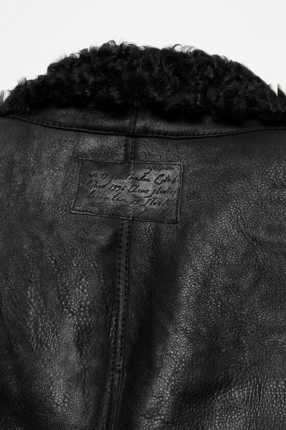 Acne Studios Lederjacke mit Shearling Online Shopping