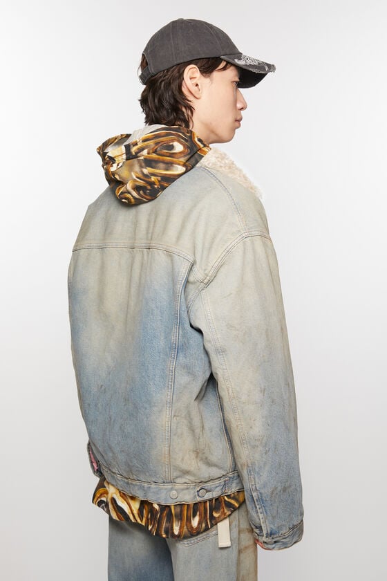 Acne Studios Jacke mit Jeanspelzbesatz - Oversize-Passform Weihnachtsangebot