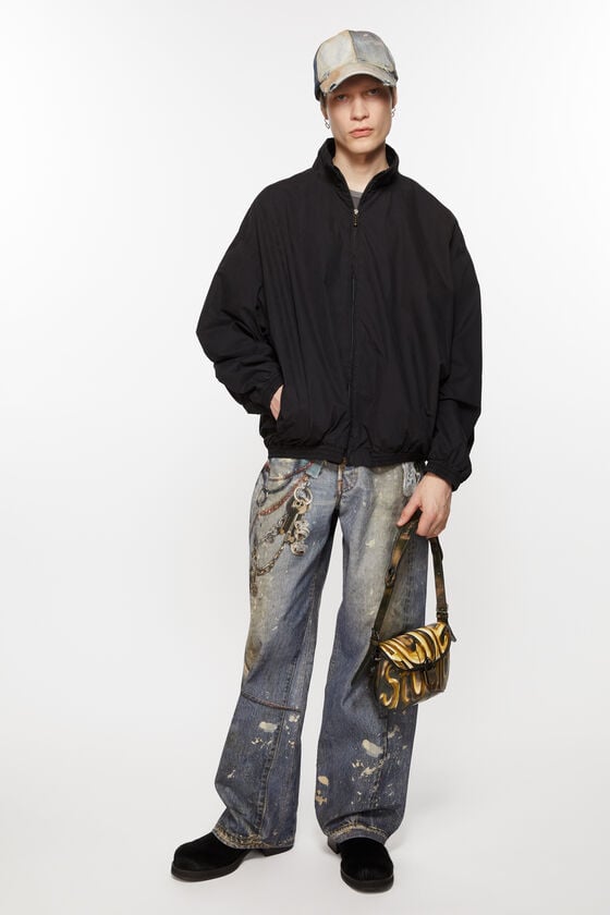 Acne Studios Jacke mit Reißverschluss und Logo Valentinstagsangebot