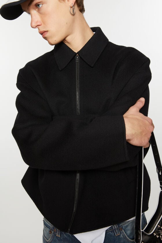 Acne Studios Jacke mit Reißverschluss aus Wolle Jubiläumsangebot