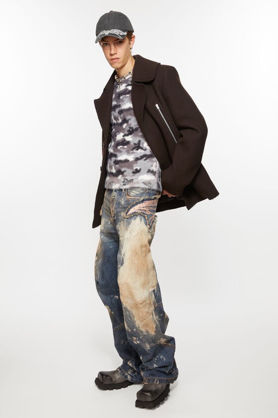 Acne Studios Wollmantel mit Reißverschluss Neueste Mode