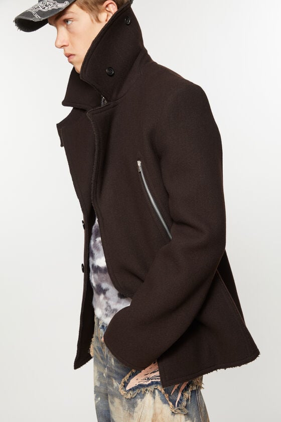 Acne Studios Wollmantel mit Reißverschluss Neueste Mode