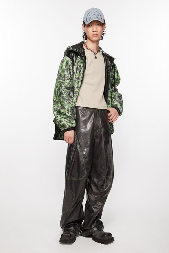 Acne Studios Bedruckte Fleece-Kapuzenjacke Online Outlet