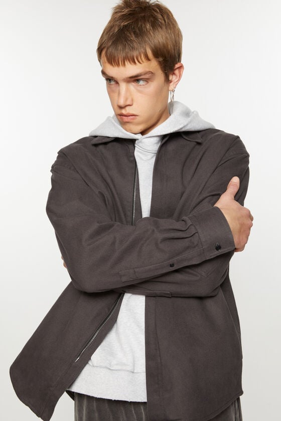 Acne Studios Twill Zipper Overshirt Jacke Exklusive Angebote