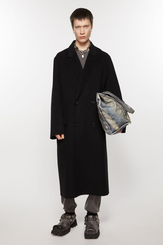 Acne Studios Zweireihiger Wollmantel Große Rabatte