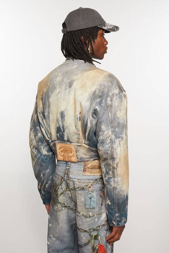 Acne Studios Gecroppte Denimjacke Saisonale Angebote