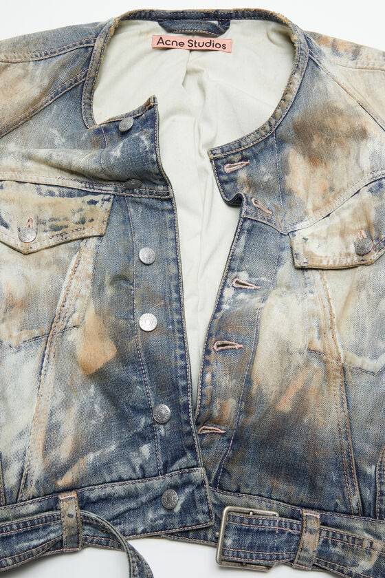 Acne Studios Gecroppte Denimjacke Saisonale Angebote