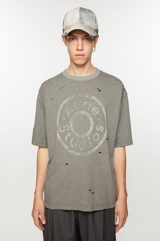 Acne Studios Logo-T-Shirt – lockere Passform Sonderangebot der Fabrik