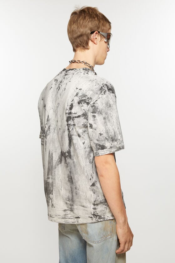 Acne Studios T-Shirt mit Gipsaufdruck Vierteljährliche Förderung