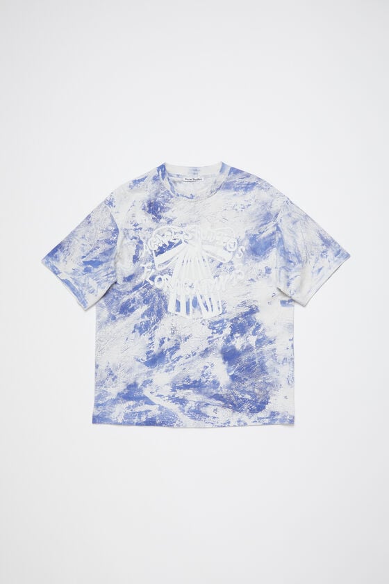 Acne Studios T-Shirt mit Gipsaufdruck 50% Rabatt mit kostenlosem Versand