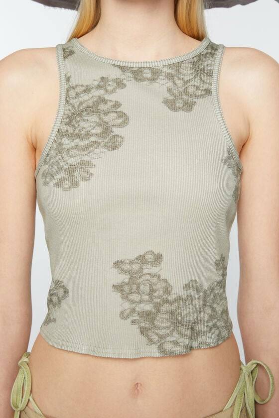 Acne Studios Tanktop aus Spitze mit Print Großer Ausverkauf