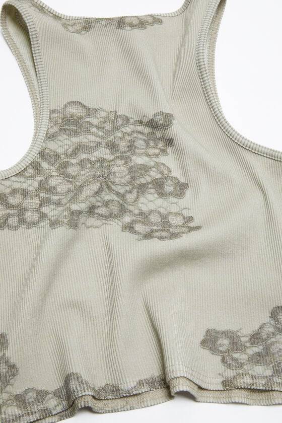 Acne Studios Tanktop aus Spitze mit Print Großer Ausverkauf