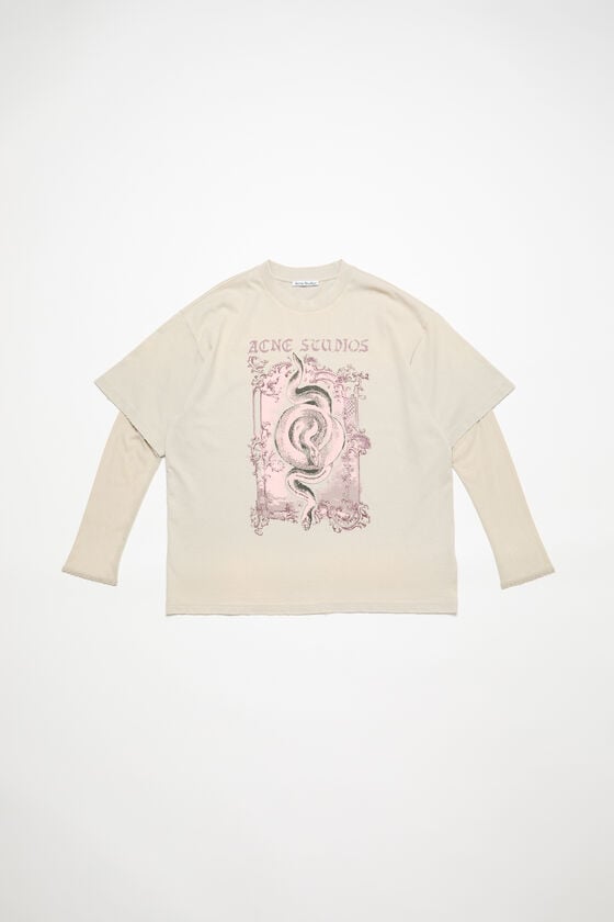 Acne Studios T-Shirt mit Siebdruck Saisonschlussverkauf
