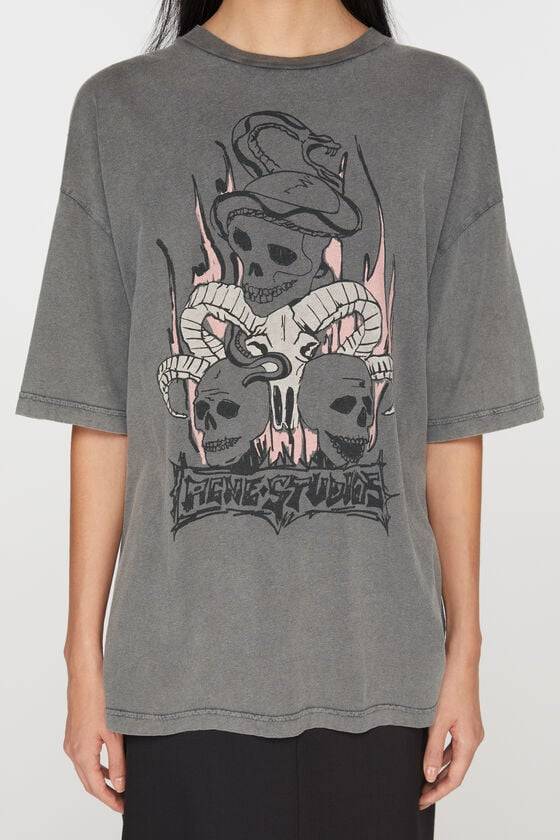 Acne Studios Bedrucktes T-Shirt – entspannte Passform Online Outlet