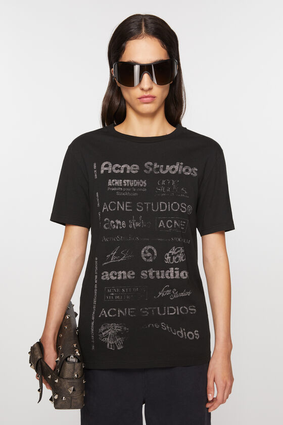 Acne Studios Logo-T-Shirt – lockere Passform Blitzangebot