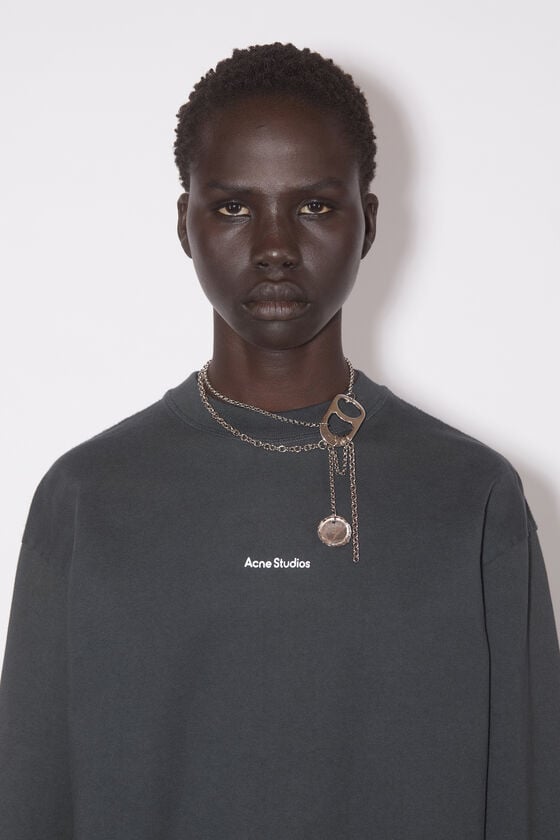 Acne Studios Langärmliges Logo-T-Shirt Räumungsverkauf