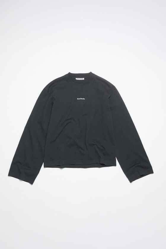 Acne Studios Langärmliges Logo-T-Shirt Räumungsverkauf