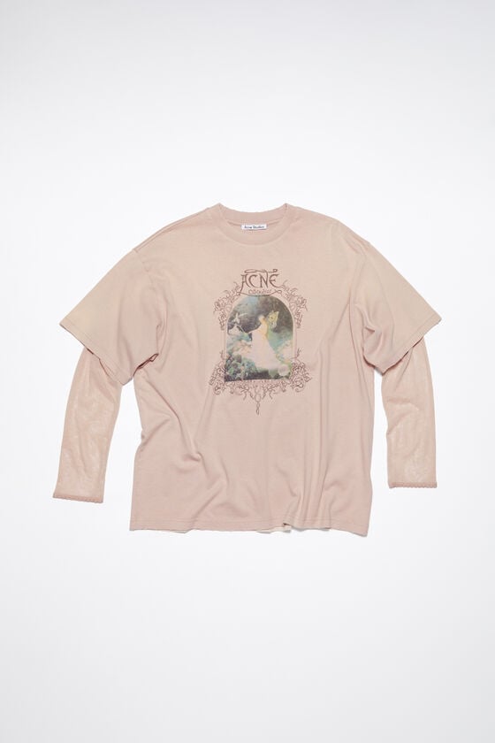 Acne Studios Mehrlagiges T-Shirt mit Logo Kauf eins, bekomm eins gratis